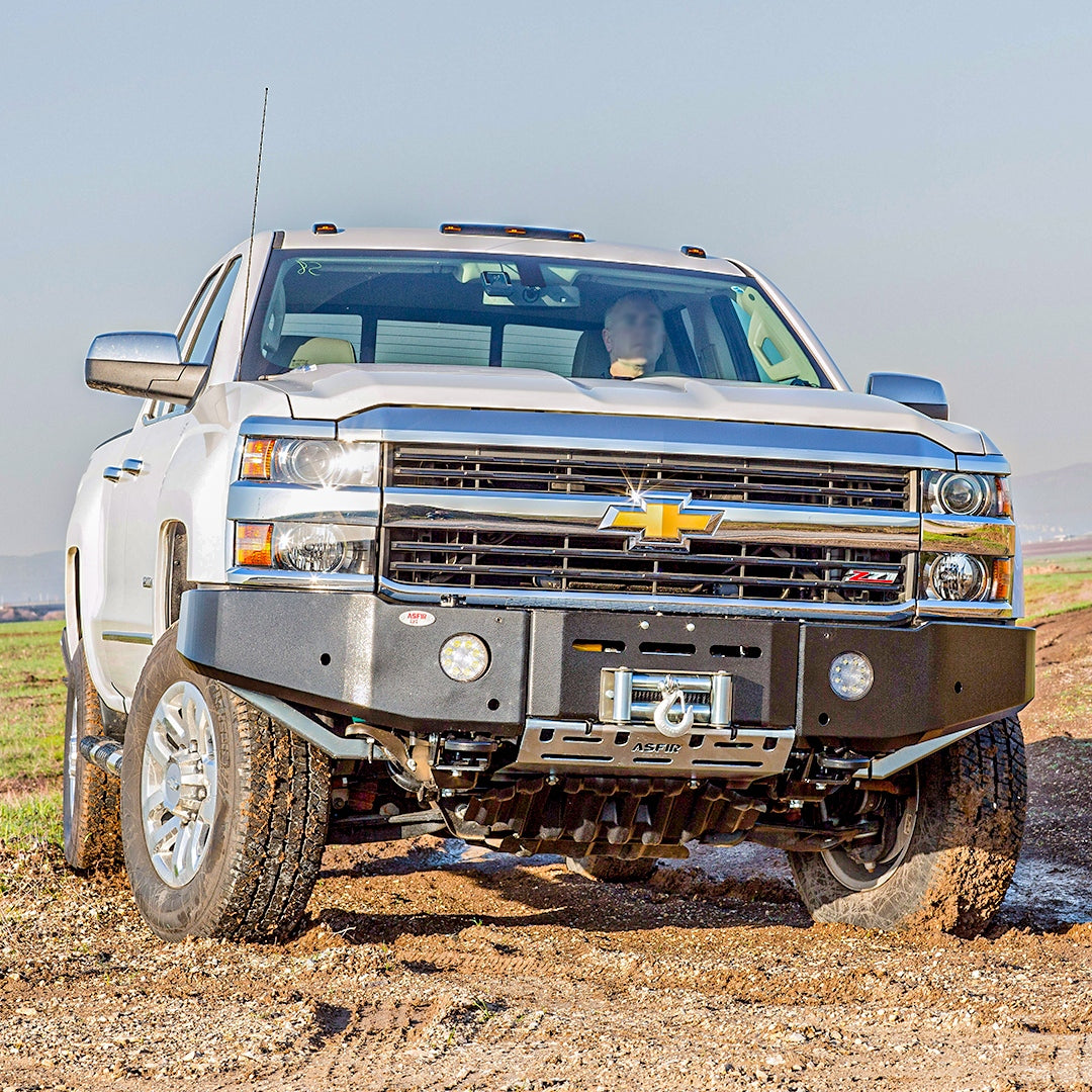 ASFIR 4x4 winch bumpers installed on Toyota, Jeep, and Nissan off-road vehicles