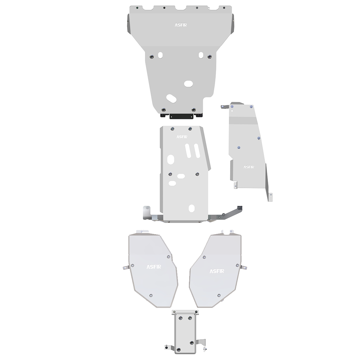 Jeep Grand Cherokee WK2 Full Skid Plate Kit (5 Pcs) | without Urea Tank