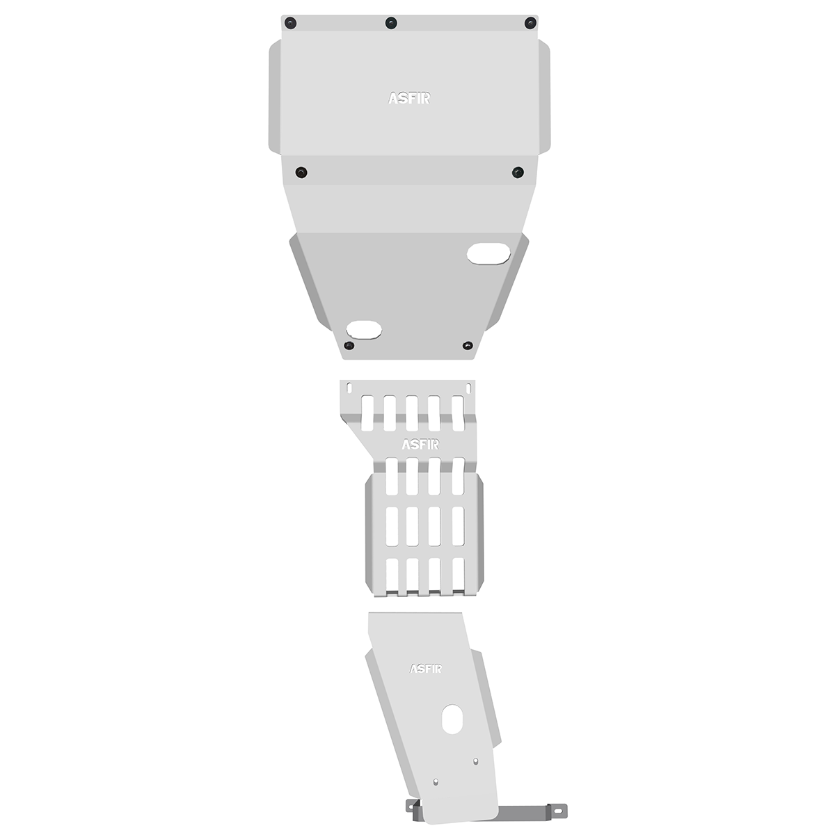 Jeep Commander Full Skid Plate Kit (3 Pcs)