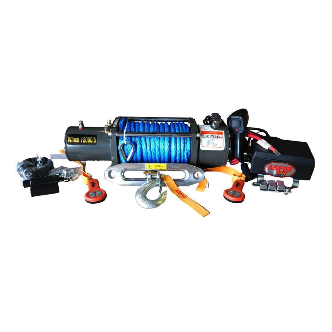 12,000 lb 12V Winch with Synthetic Rope