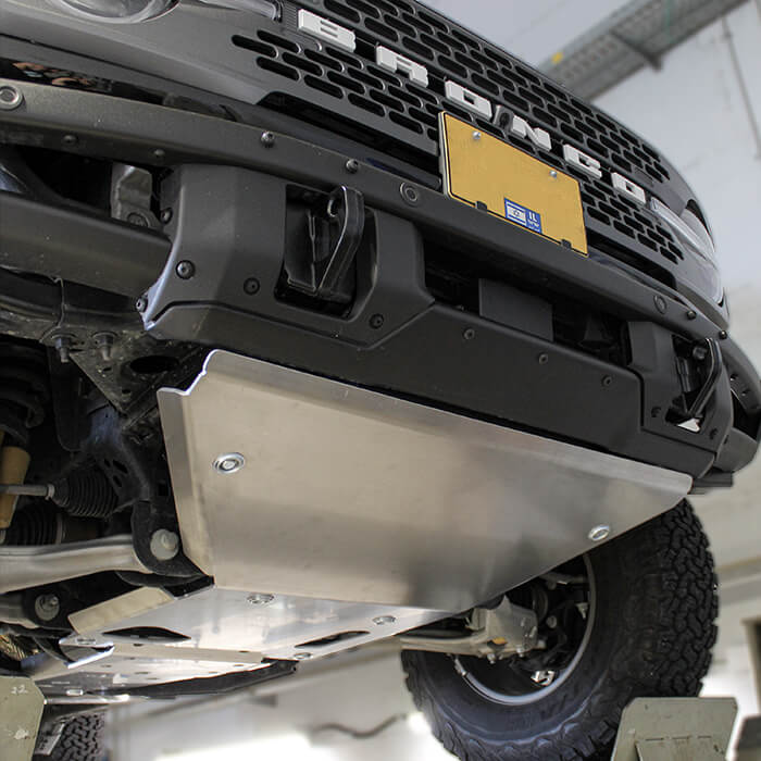Ford Bronco Front Skid Plate | with a Steel OEM front bumper