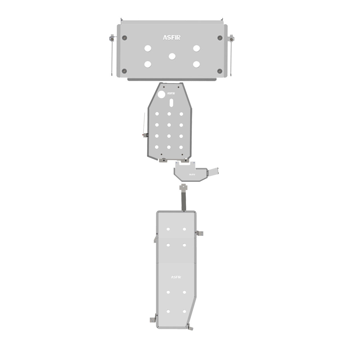 Ford Super Duty F-250 Gas Engine Full Skid Plate Kit (4 Pcs)